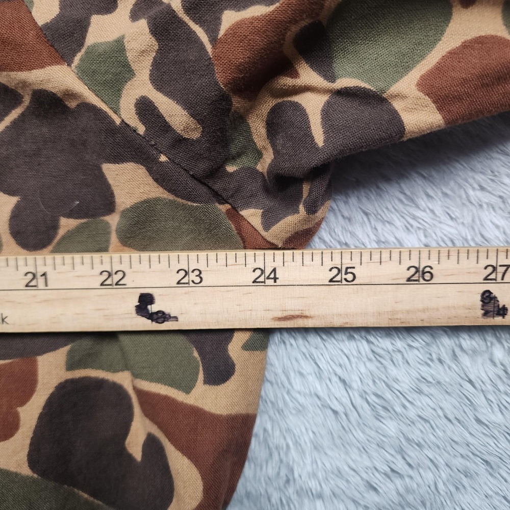 VINTAGE Kmart Camo Shirt Mens XL Brown Frogskin Duck Hunting Outdoor Field Chore - Picture 8 of 11